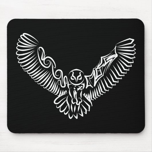 Schwarz-Weiß-Stamm-Fliegenschale Mousepad (Vorne)