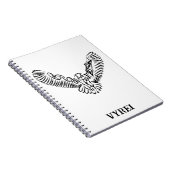 Schwarz-Weiß-Stamm-Fliegenschale Notizblock (Rechte Seite)