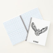 Schwarz-Weiß-Stamm-Fliegenschale Notizblock (Innenseite)