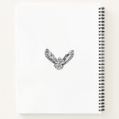 Schwarz-Weiß-Stamm-Fliegenschale Notizblock (Rückseite)