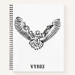 Schwarz-Weiß-Stamm-Fliegenschale Notizblock