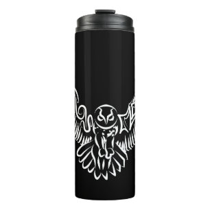 Schwarz-Weiß-Stamm-Fliegenschale Thermosbecher