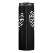 Schwarz-Weiß-Stamm-Fliegenschale Thermosbecher (Rückseite)