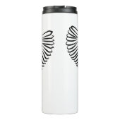 Schwarz-Weiß-Stamm-Fliegenschale Thermosbecher (Rückseite)