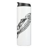 Schwarz-Weiß-Stamm-Fliegenschale Thermosbecher (Nach rechts gedreht)