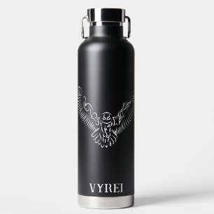 Schwarz-Weiß-Stamm-Fliegenschale Trinkflasche