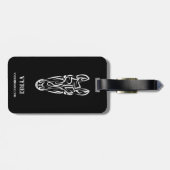 Schwarz-Weiß-Stamm Gepäckanhänger (Rückseite horizontal)