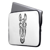 Schwarz-Weiß-Stamm Laptopschutzhülle (Vorderseite Links)