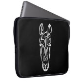 Schwarz-Weiß-Stamm Laptopschutzhülle (Vorne Rechts)