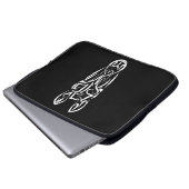Schwarz-Weiß-Stamm Laptopschutzhülle (Vorne Knopf)
