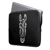 Schwarz-Weiß-Stamm Laptopschutzhülle (Vorderseite Links)