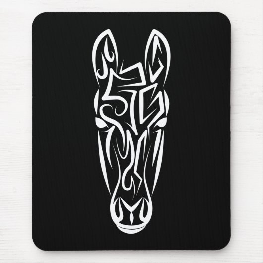 Schwarz-Weiß-Stamm Mousepad (Vorne)
