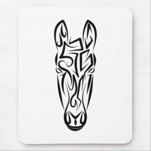 Schwarz-Weiß-Stamm Mousepad