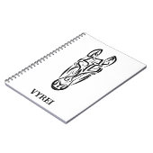 Schwarz-Weiß-Stamm Notizblock (Linke Seite)