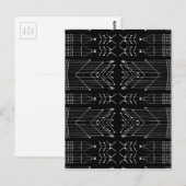 Schwarz-Weiß-Stamm Postkarte (Vorne/Hinten)
