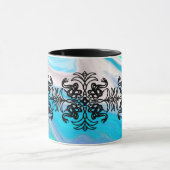 Schwarz-Weiß-Stamm-Schlange Mandala Tasse (Zentrum)