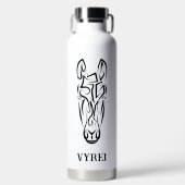 Schwarz-Weiß-Stamm Trinkflasche (Vorderseite)