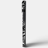 Schwarz-Weiß-Stämme Abstrakt Case-Mate iPhone Hülle (Rückseite / Links)