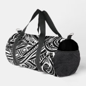 Schwarz-Weiß-Stämme Abstrakt Duffle Bag (Rechte Ecke)