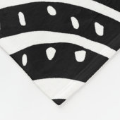 Schwarz-Weiß-Stämme Abstrakt Fleecedecke (Ecke)