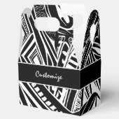 Schwarz-Weiß-Stämme Abstrakt Geschenkschachtel (Geöffnet)