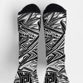Schwarz-Weiß-Stämme Abstrakt Socken (Oben)