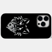 Schwarz-Weiß-Stammes-Wolf Case-Mate iPhone Hülle (Rückseite (Horizontal))