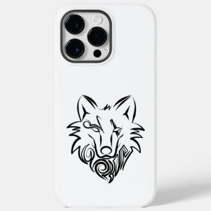 Schwarz-Weiß-Stammes-Wolf Case-Mate iPhone 14 Pro Max Hülle