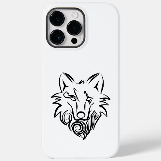 Schwarz-Weiß-Stammes-Wolf Case-Mate iPhone Hülle (Rückseite)