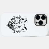 Schwarz-Weiß-Stammes-Wolf Case-Mate iPhone Hülle (Rückseite (Horizontal))
