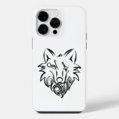 Schwarz-Weiß-Stammes-Wolf iPhone Hülle (Rückseite)