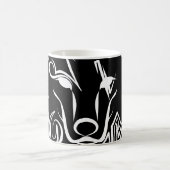 Schwarz-Weiß-Stammes-Wolf Kaffeetasse (Mittel)