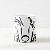Schwarz-Weiß-Stammes-Wolf Kaffeetasse (Mittel)