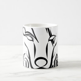 Schwarz-Weiß-Stammes-Wolf Kaffeetasse