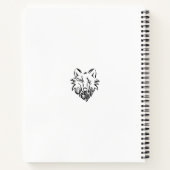 Schwarz-Weiß-Stammes-Wolf Notizblock (Rückseite)