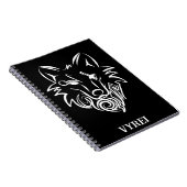 Schwarz-Weiß-Stammes-Wolf Notizblock (Rechte Seite)