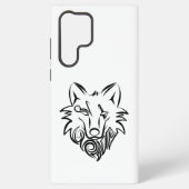 Schwarz-Weiß-Stammes-Wolf Samsung Galaxy Hülle (Rückseite)