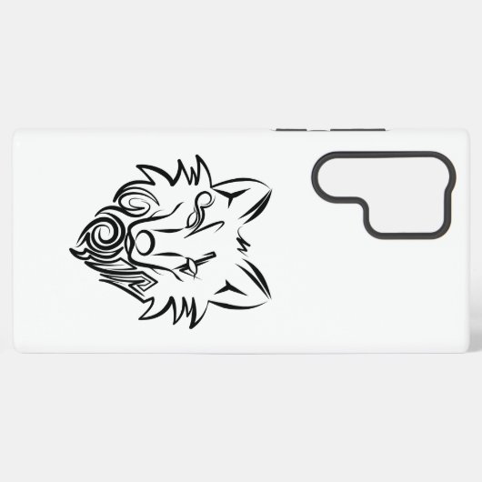 Schwarz-Weiß-Stammes-Wolf Samsung Galaxy Hülle (Rückseite (Horizontal))