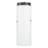 Schwarz-Weiß-Stammes-Wolf Thermosbecher (Rückseite)