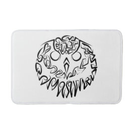 Schwarz-Weiß-Stammesauge Badematte