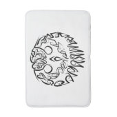 Schwarz-Weiß-Stammesauge Badematte (Vorderseite Vertikal)