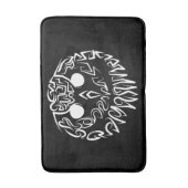 Schwarz-Weiß-Stammesauge Badematte (Vorderseite Vertikal)