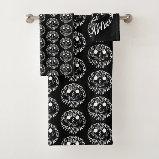 Schwarz-Weiß-Stammesauge Badhandtuch Set (Insitu)