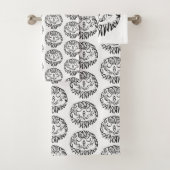 Schwarz-Weiß-Stammesauge Badhandtuch Set (Insitu)