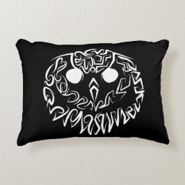 Schwarz-Weiß-Stammesauge Dekokissen