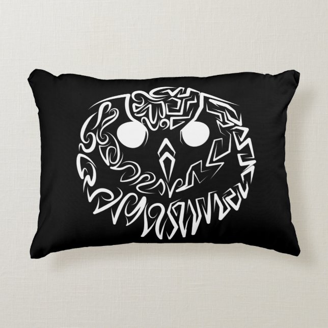 Schwarz-Weiß-Stammesauge Dekokissen (Vorderseite)
