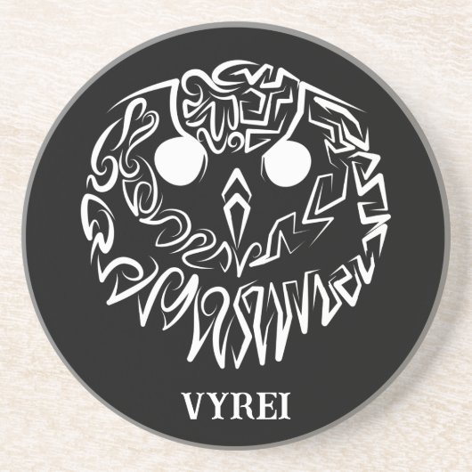 Schwarz-Weiß-Stammesauge Getränkeuntersetzer (Vorne)