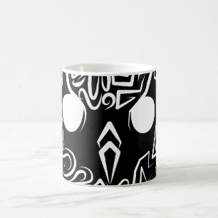 Schwarz-Weiß-Stammesauge Kaffeetasse