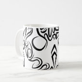 Schwarz-Weiß-Stammesauge Kaffeetasse (Vorderseite Links)