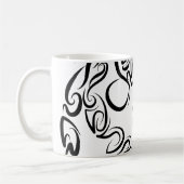 Schwarz-Weiß-Stammesauge Kaffeetasse (Links)
